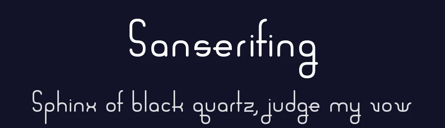 Sanserifing by Audrius Skersys — Sans Serif Font — thumbnail 2