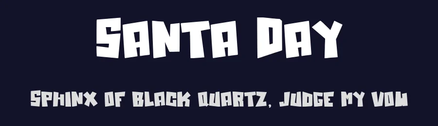 Santa Day by Hatf Type — Decorative Font — thumbnail 2
