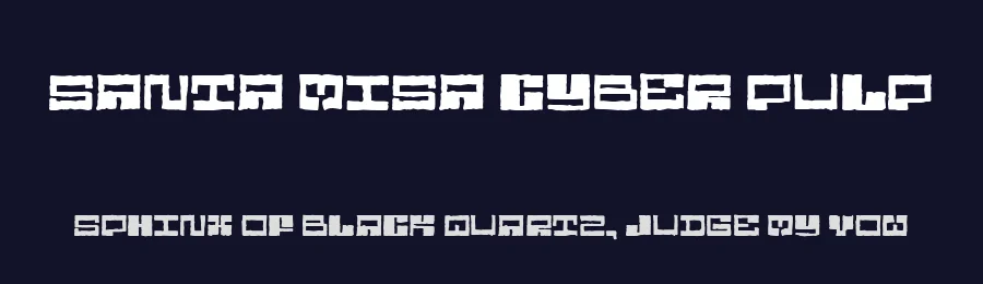 Santa Misa Cyber Pulp by Woodcutter — Decorative Font — thumbnail 2