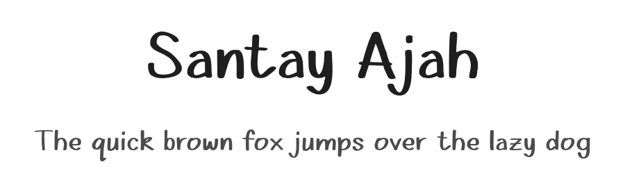 Santay Ajah by Alifinart Studio — Script Handwritten Font