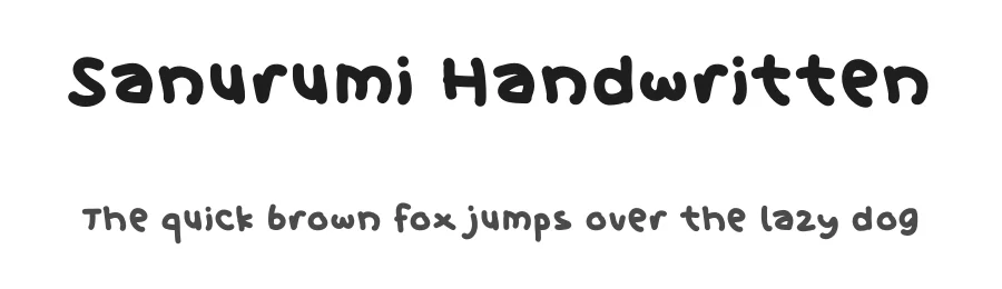 Sanurumi Handwritten