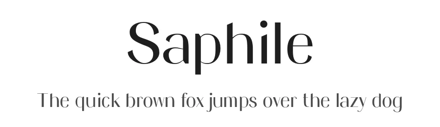 Saphile by Craft Supply Co. — Sans Serif Font