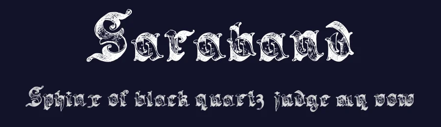 Saraband by Paul Lloyd — Blackletter Font — thumbnail 2