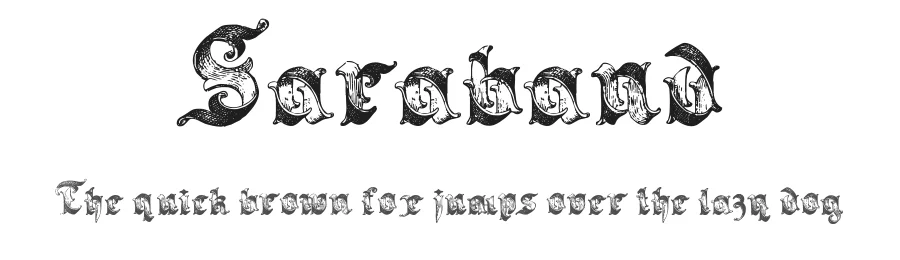 Saraband by Paul Lloyd — Blackletter Font