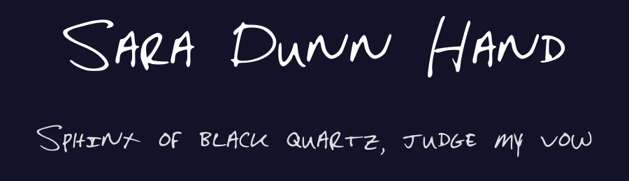 Sara Dunn Hand by Sara Dunn — Script Handwritten Font — thumbnail 2