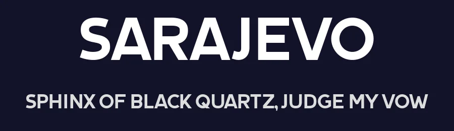 Sarajevo by Vladimir Nikolic — Sans Serif Font — thumbnail 2
