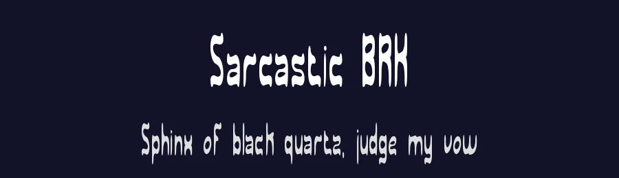 Sarcastic BRK by Ænigma — Decorative Font — thumbnail 2