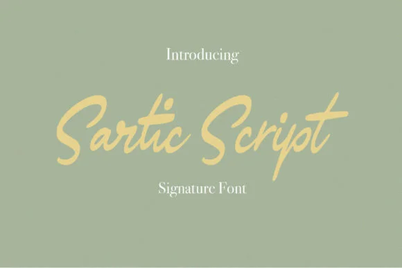 Sartic Script Font by Colative β Script Handwritten Font