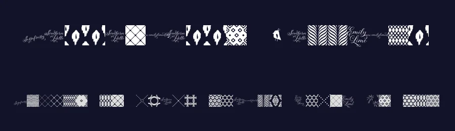 Sassafrassy Patterns by Emily Lime Design — Dingbats Font — thumbnail 2