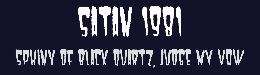 Satan 1981 by Damien Gosset — Decorative Font — thumbnail 2