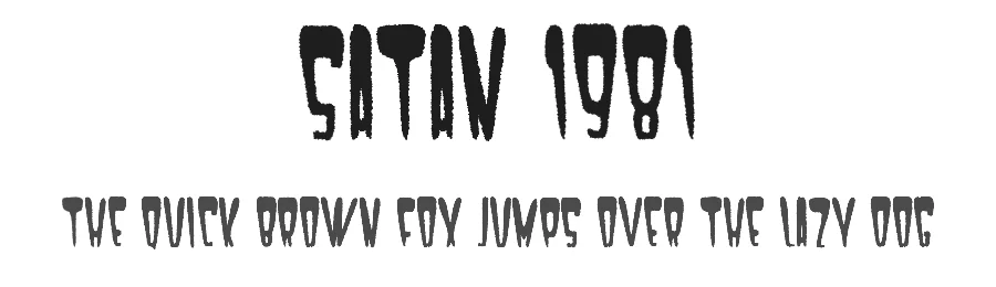 Satan 1981 by Damien Gosset — Decorative Font