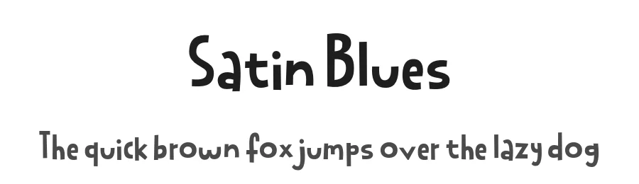Satin Blues by Pizzadude β Decorative Font