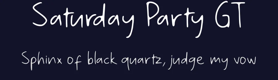 Saturday Party GT by Typetasty — Script Handwritten Font — thumbnail 2