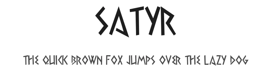 Satyr by Furdzville — Decorative Font