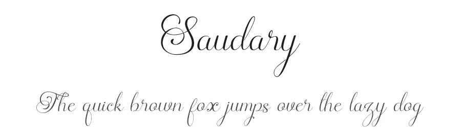 Saudary by Denustudios — Script Handwritten Font
