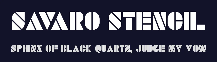 Savaro Stencil by Studio Typo — Decorative Font — thumbnail 2