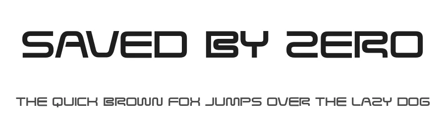 Saved by Zero by Typodermic Fonts — Display Font