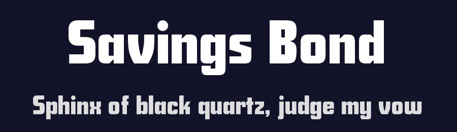 Savings Bond by Harold's Fonts — Sans Serif Font — thumbnail 2