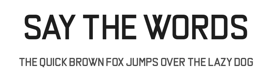 Say the Words