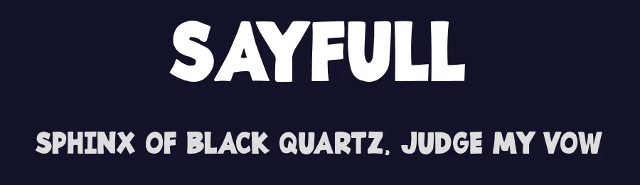 Sayfull by Polah Type — Decorative Font — thumbnail 2