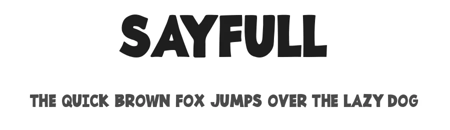 Sayfull by Polah Type — Decorative Font