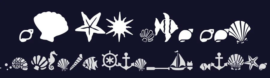 SC By The Sea by Lisa Rohrbaugh — Dingbats Font — thumbnail 2