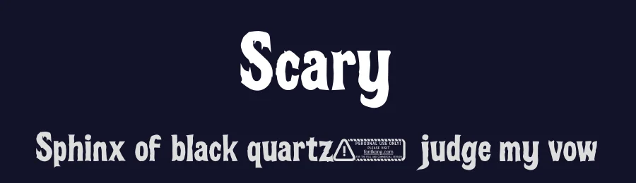 Scary by Kong Font — Decorative Font — thumbnail 2