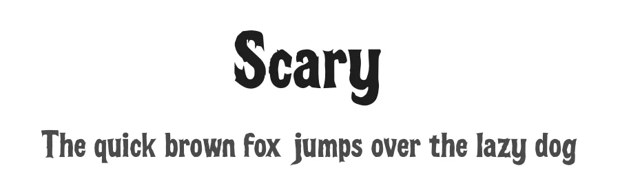 Scary by Kong Font — Decorative Font