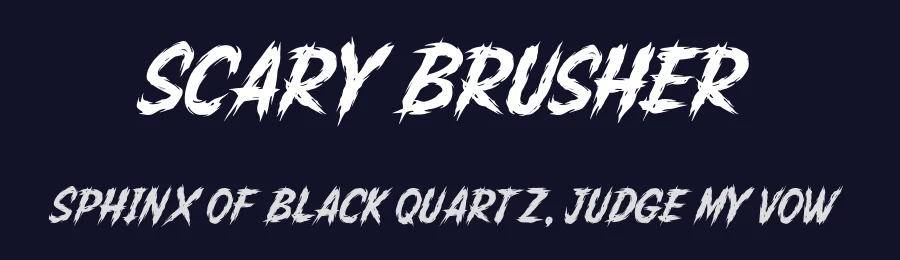 Scary Brusher by Blankids — Decorative Font — thumbnail 2