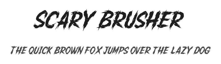 Scary Brusher by Blankids — Decorative Font