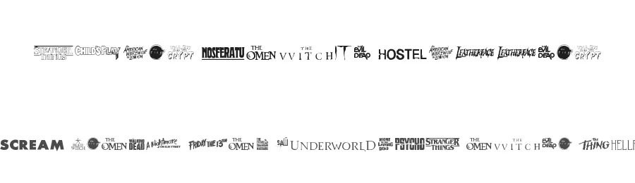 Scary Movie Gallery by Iconian Fonts — Dingbats Font