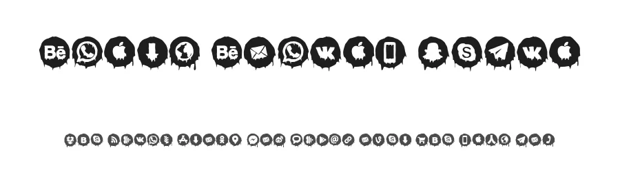 Scary Social Media by Woodcutter — Dingbats Font