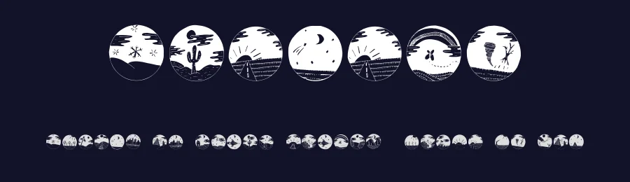 Scenery by Brittnee Snodgrass — Dingbats Font — thumbnail 2