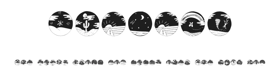 Scenery by Brittnee Snodgrass — Dingbats Font