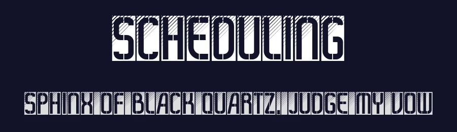 Scheduling by Vladimir Nikolic — Decorative Font — thumbnail 2