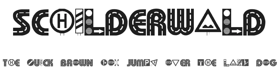 Schilderwald by Susanne Fiedler — Decorative Font