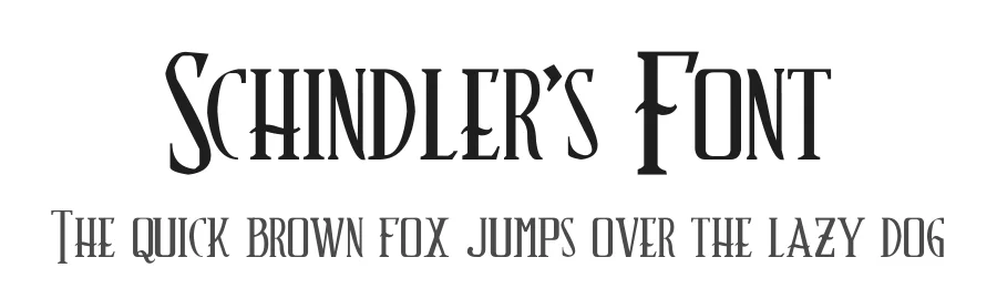 Schindler's Font