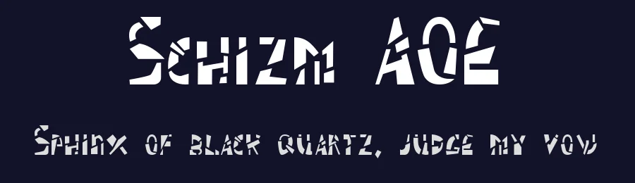Schizm AOE by Astigmatic One Eye Typographic Institute — Decorative Font — thumbnail 2