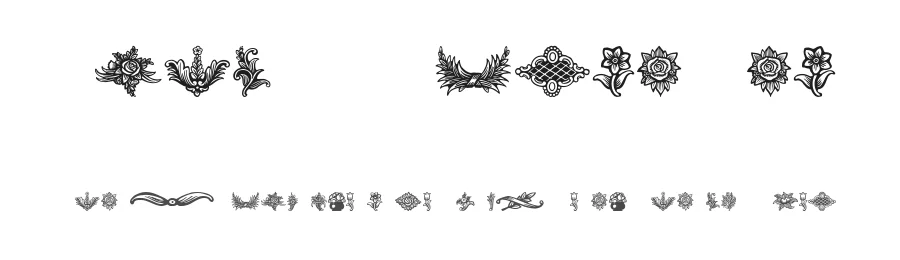 Schluss Vignetten by Dieter Steffmann — Dingbats Font