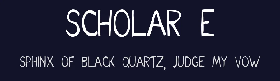 Scholar E by Muhadi — Decorative Font — thumbnail 2
