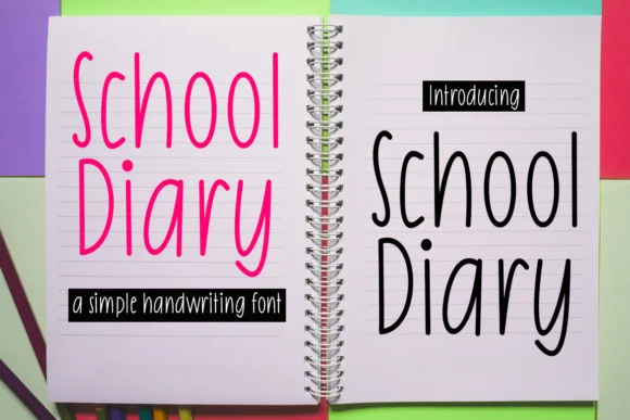 School Diary Font by Supersemar Letter — Script Handwritten Font