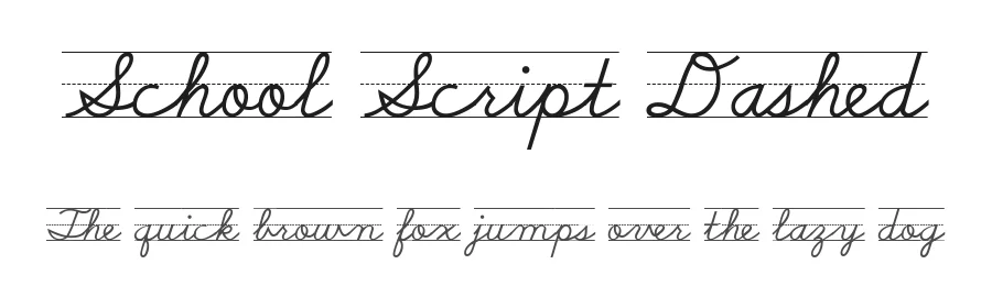 School Script Dashed