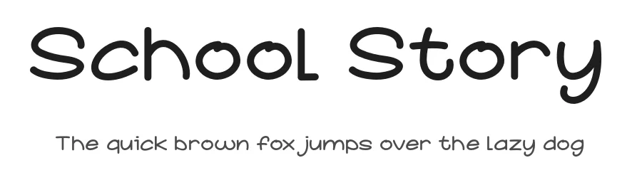 School Story by KhurasanΒ β Decorative Font