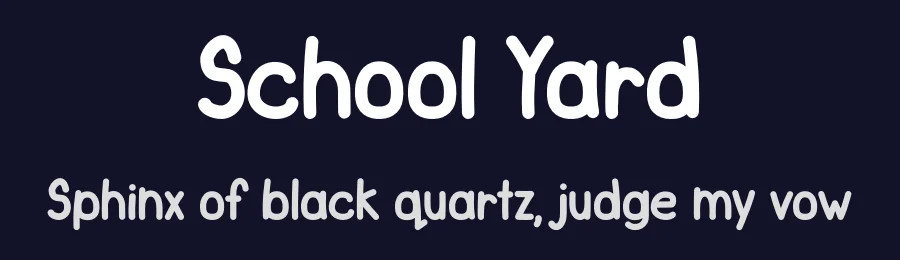 School Yard by Kyle Hadley — Script Handwritten Font — thumbnail 2