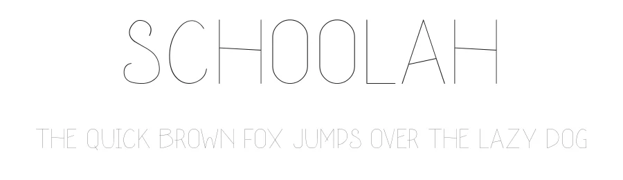 Schoolah by hati — Decorative Font