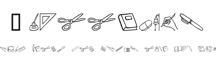 Schooldays by Fraternet — Dingbats Font