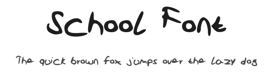 School Font