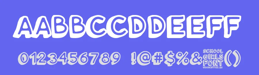 Schoolgirls by Woodcutter — Decorative Font — thumbnail 3