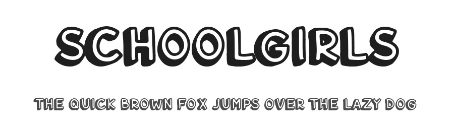 Schoolgirls by Woodcutter — Decorative Font