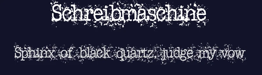 Schreibmaschine by Vladimir Nikolic — Decorative Font — thumbnail 2